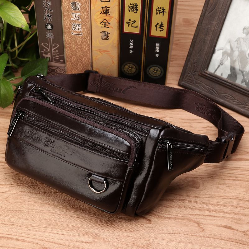 Leatherwork Belt - Erkekler Bel Fanny Çanta Sling Göğüs