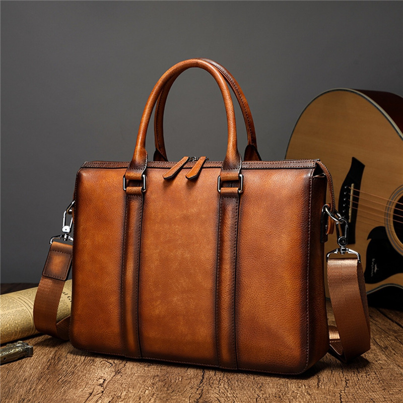 Leather Work Bag Laptop - YETTIES İş Amaçlı Üst Sınıf Deri
