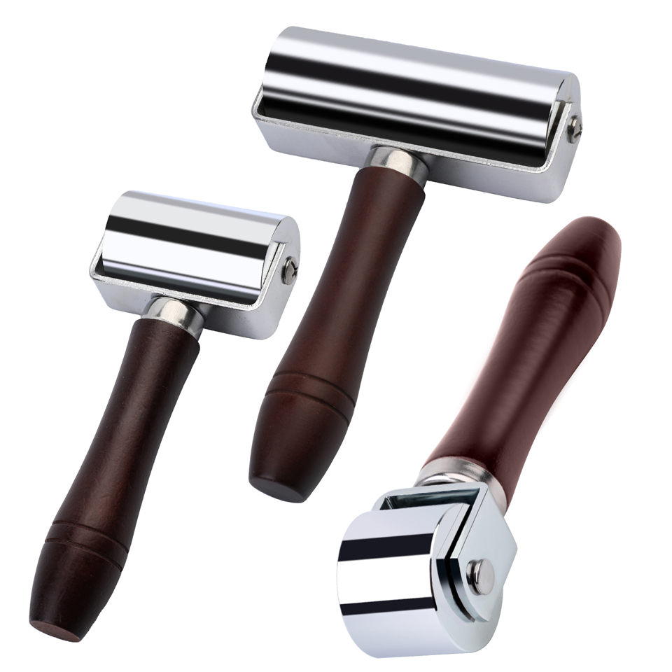 Leatherwork Hammer - KRABALL Deri Pres Kenar Silindiri Ahşap