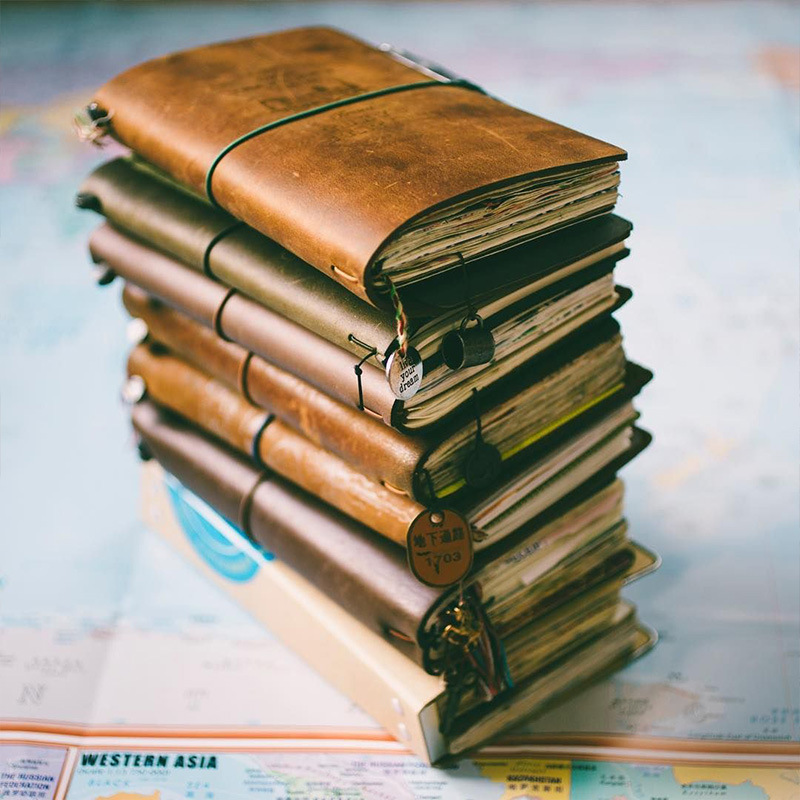 Leather Work Diary - Arızalı Retro deri kılıf dizüstü taşınabilir
