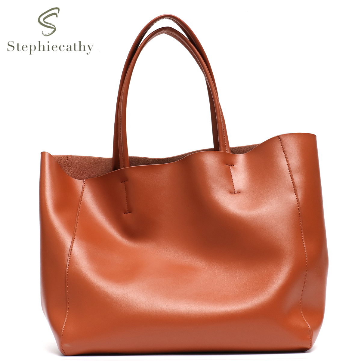 Leather Work Handbags For Women - Minimalist Büyük Tote Çanta Kadın Moda