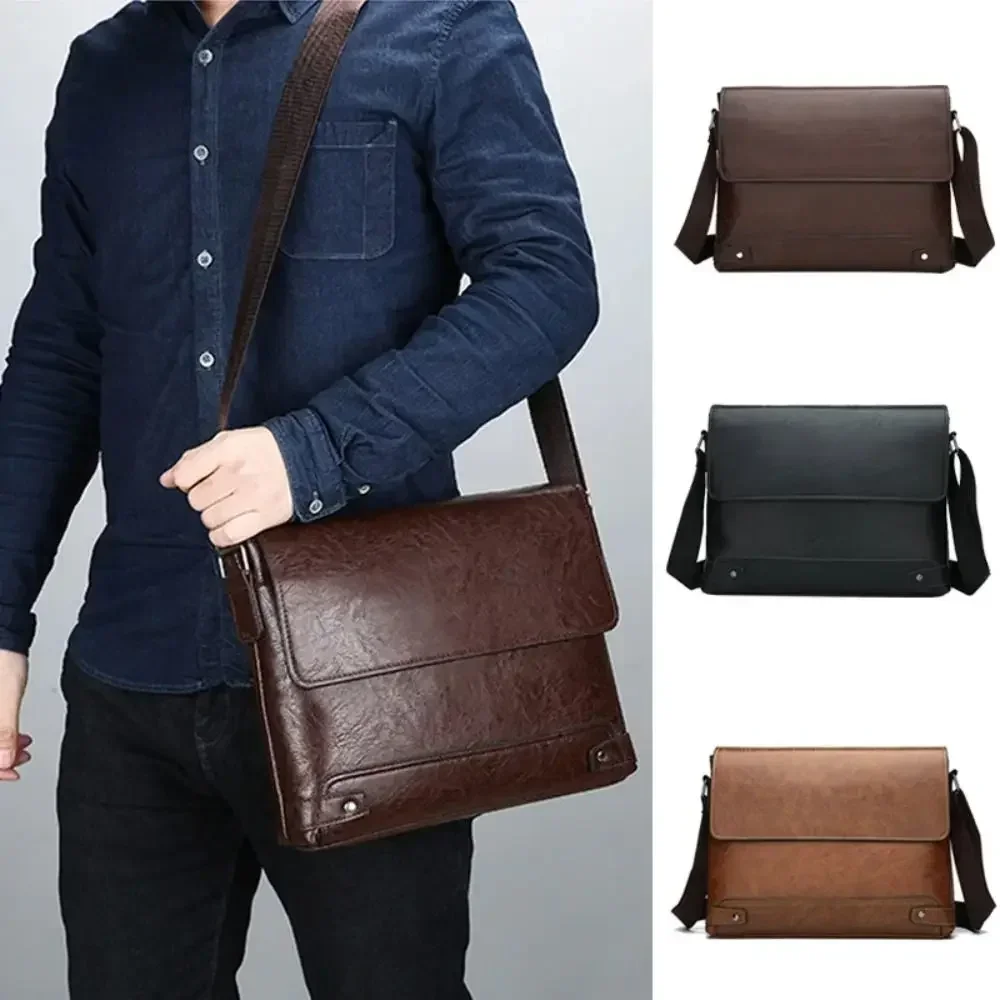 Leather Work Bag Laptop - Erkekler için evrak PU deri Tote