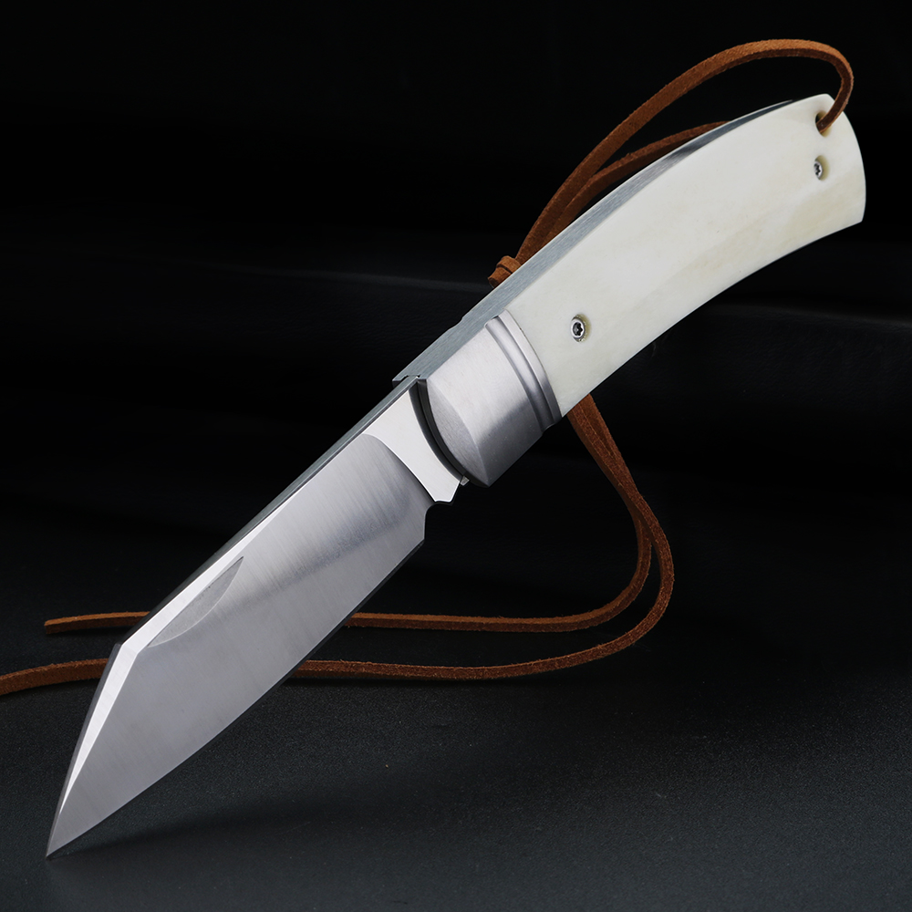 Bone Folder Tool - Açık Boğa Kemik Kolu D2 Çelik