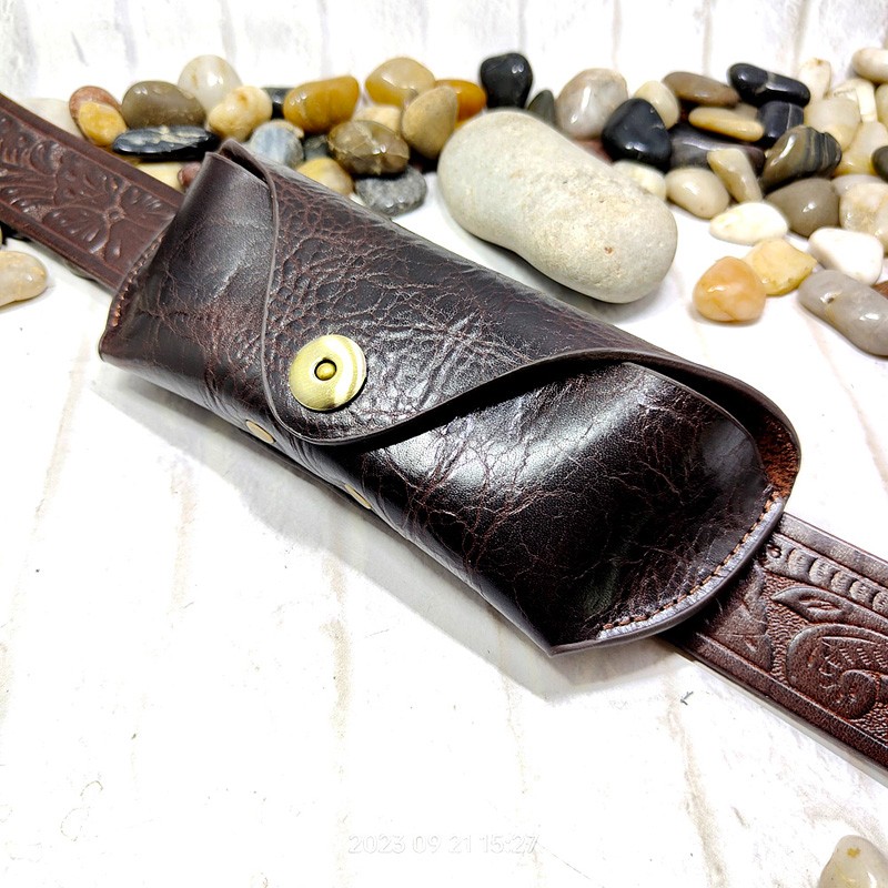 Leatherwork Belt - Blongk gözlük durumda bel çantası hakiki