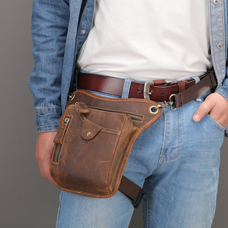 Leatherwork Belt - Vintage Pu Deri Bel Paketi bacak