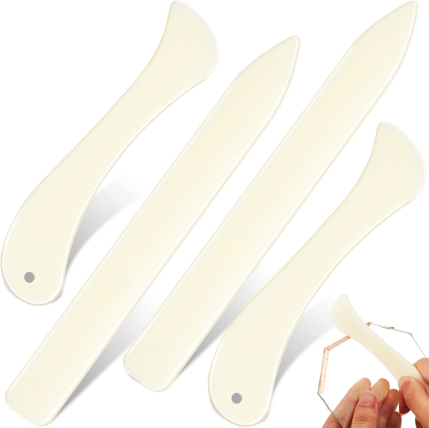 Bone Folder Tool - Profesyonel Deri İşleme Kemik Katlayıcı, Ağır