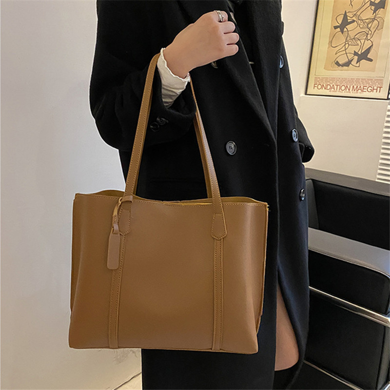 Klasik Siyah Suni Deri Tote Ça - Leather Work Handbags For Women incelemesi ve fiyatı