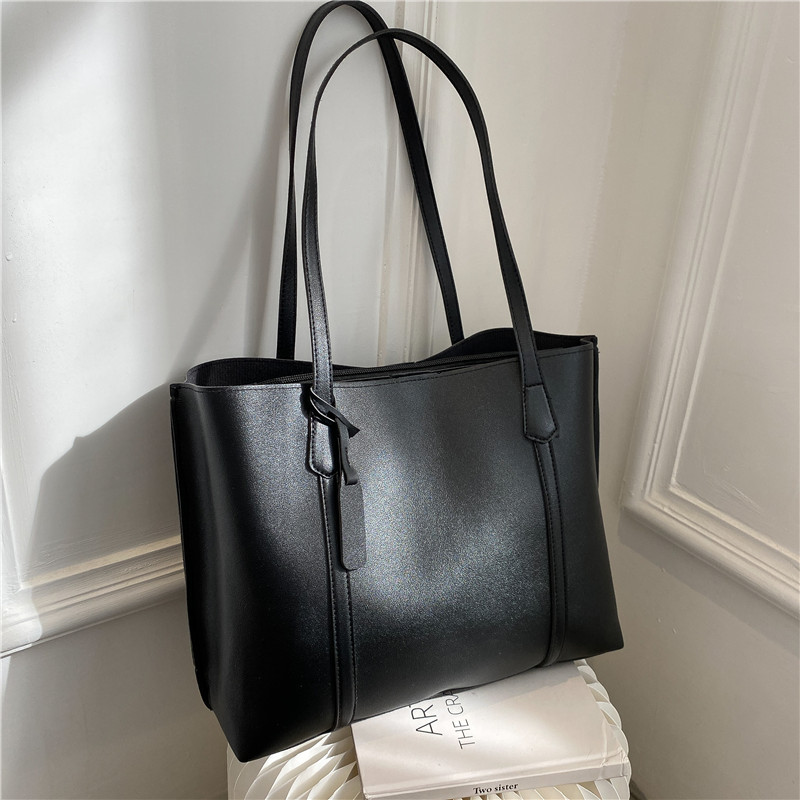 Klasik Siyah Suni Deri Tote Ça - Leather Work Handbags For Women incelemesi ve fiyatı