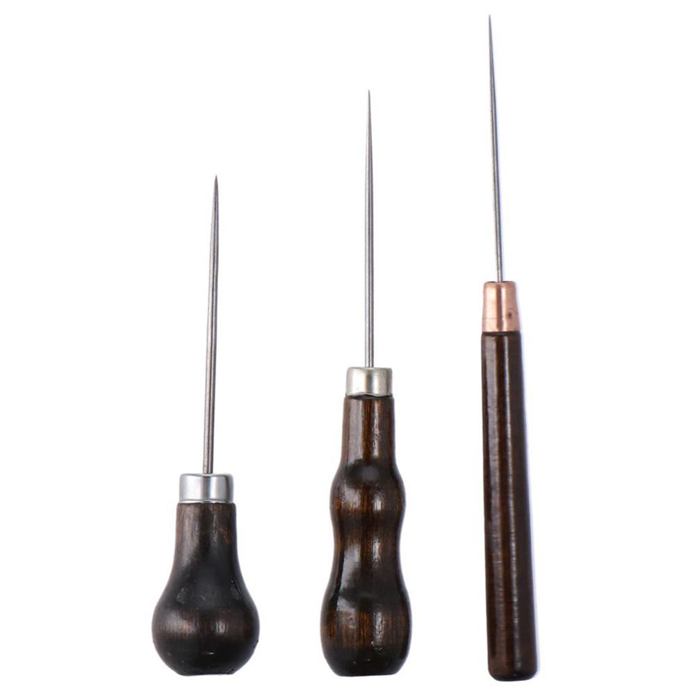 3 adet ahşap saplı çizik Awl a - Leatherwork Punching Tool incelemesi ve fiyatı