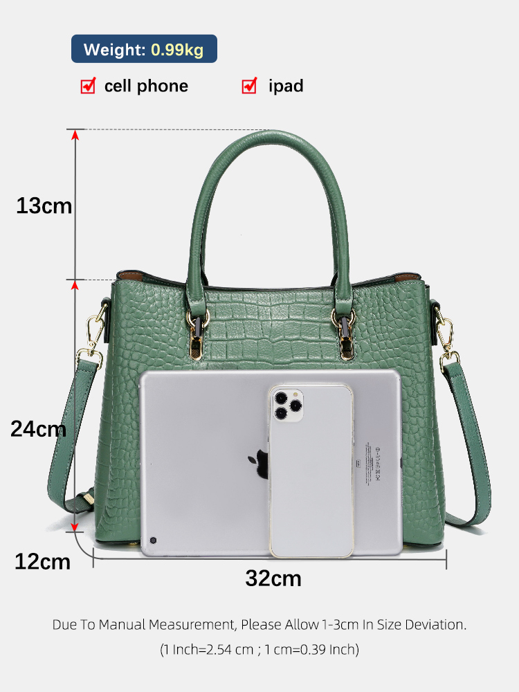 Zency Kadın Hakiki Deri Üst Sa - Leather Work Handbags For Women incelemesi ve fiyatı