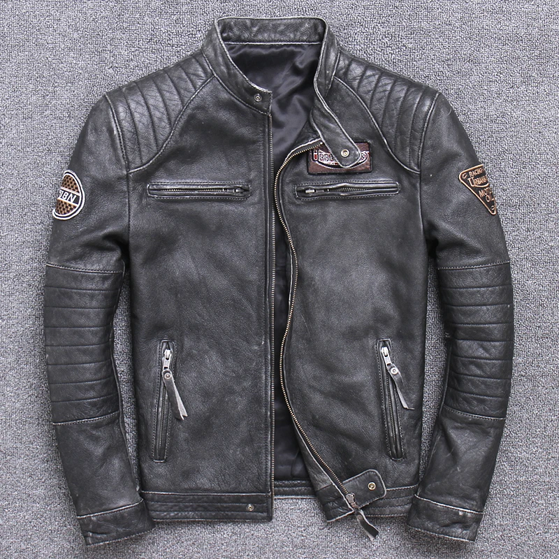 Moda Biker ceketler Vintage er - Leather Work Jacket incelemesi ve fiyatı