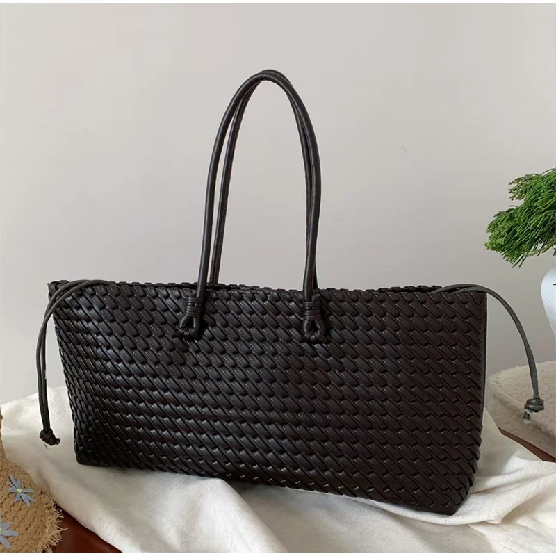 Tasarım Lüks PU Dokuma Tote Ça - Leather Work Handbags For Women incelemesi ve fiyatı