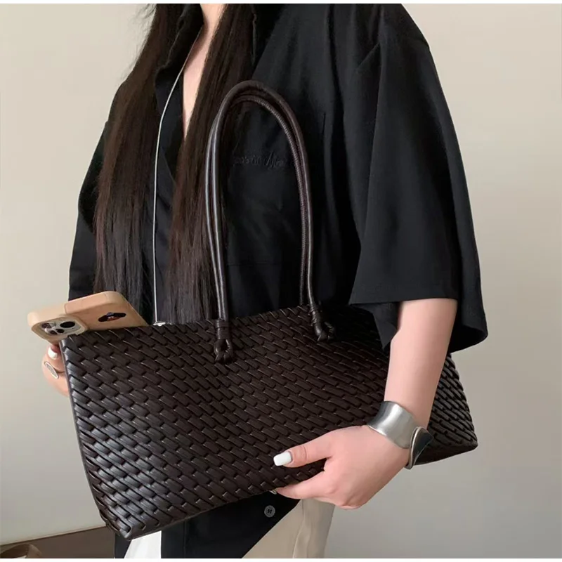 Tasarım Lüks PU Dokuma Tote Ça - Leather Work Handbags For Women incelemesi ve fiyatı