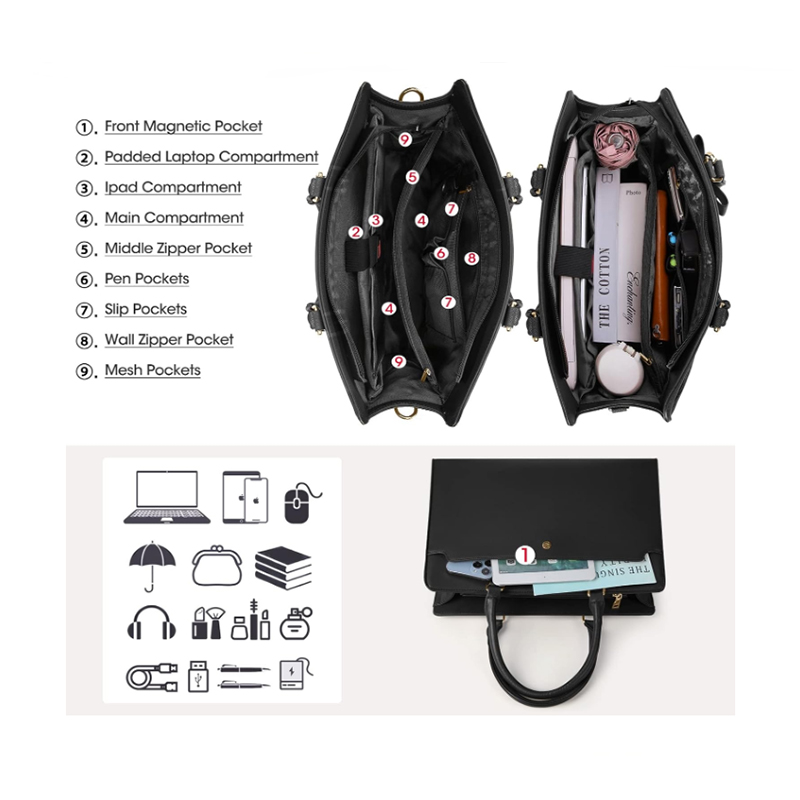 Kadınlar için büyük kapasiteli - Leather Work Bag Laptop incelemesi ve fiyatı