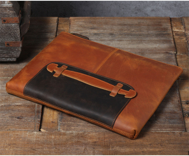 Vintage el yapımı hakiki deri  - Leather Work Bag Laptop incelemesi ve fiyatı