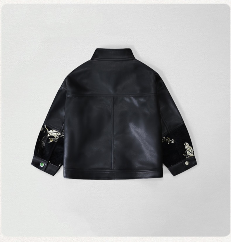 Beyefendi Çocuklar Nakışlı Mot - Leather Work Jacket incelemesi ve fiyatı