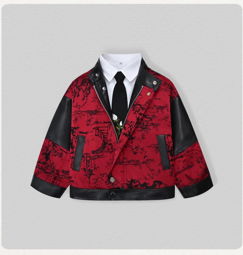 Beyefendi Çocuklar Nakışlı Mot - Leather Work Jacket incelemesi ve fiyatı