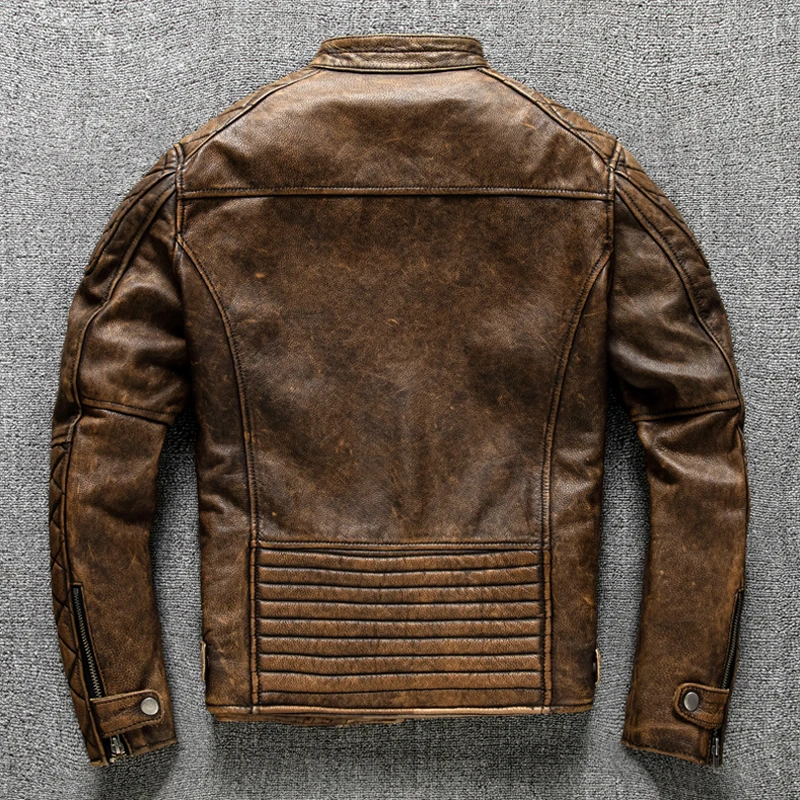 Vintage Erkek Deri Ceket Sarı  - Leather Work Jacket incelemesi ve fiyatı