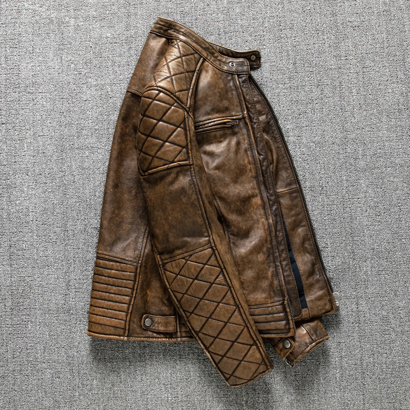 Vintage Erkek Deri Ceket Sarı  - Leather Work Jacket incelemesi ve fiyatı