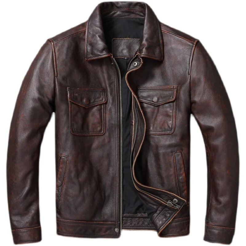 Vintage kahverengi kırmızı hak - Leather Work Jacket incelemesi ve fiyatı
